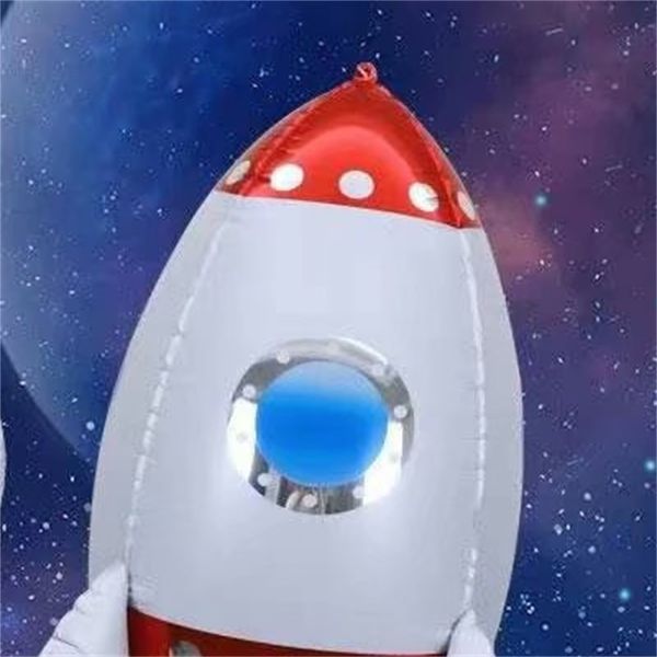 Globos de cohete 3D para fiesta, globo de papel de aluminio de astronauta, globo de nave espacial para el espacio exterior para decoraciones de cumpleaños, globos para niños, juguetes JJB14064