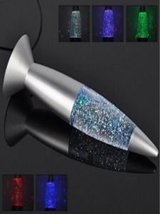 Lampe à lave 3D multicolore changeante, fusée LED RGB à paillettes, veilleuse d'ambiance de fête, cadeau de noël, lampe de chevet 2727811