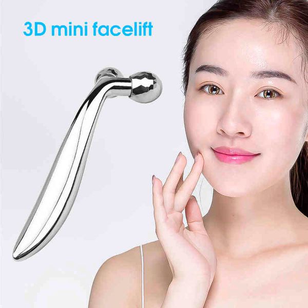 3D Roller Massager 360 Rotate Instrument Face-lift Full Body Relaxation Y Shape Wrinkle Remover Outils de massage du visage 220513