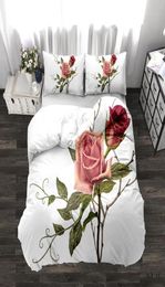 3D ROSE BEDDING SET DUVET COVER BLOEMEN Print bed Linnen beddengoed Cover Coverter Sets Bed Blozhes Bed Setno Sheet7160565