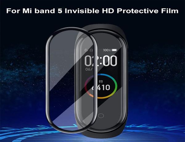 Protecteur d'écran 3D pour Xiaomi Mi Band 5 Strap de film Mi Band5 Smart Watch Miband Full Soft Protective Glass Xiaomi Miband5 Film6885085