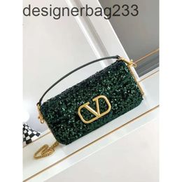 Sac à paillettes 3D BAGE PERGE SAGLE SAUCHE SIGHNE CONCEPTION CHAPEUR HANDELD DIAGEAL ENGISSEUR NOUVEAU PRIS POURSE COURDLE Valeenttino Banquet Banquet 2024 46R3