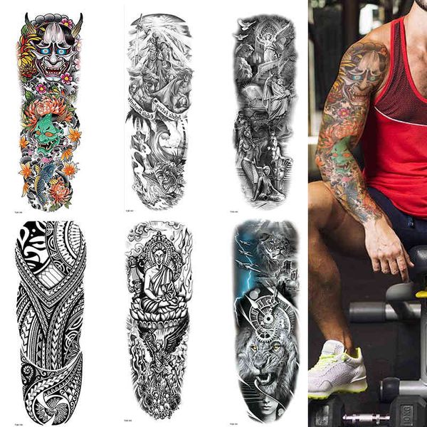 3D Sexy Tatoo Tatuajes Temporal Tatuajes Impermeable Pegatina Para El Hombre Arte Del Cuerpo Arte COMPLETO EXQUISITO Patrón Tatuajes Grande