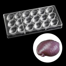 3D -schaalvorm Polycarbonaat Chocolade schimmel Zoete snoeppudding Jelly Mold Diy Baking Confectionery Tools