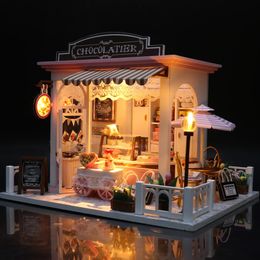 3D Winkel Puzzel Assemblagemodel Pop Mini Huis DIY Kleine Kit Maken Kamer Speelgoed Thuis Slaapkamer Decoratie 240304