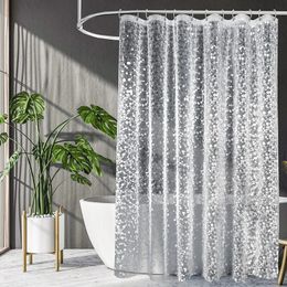Rideau de douche 3D Mouveau d'étanchéation des rideaux de bain Eva Modèle moderne moderne de salle de bain translucide avec crochets 240419