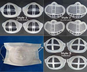 3D Siliconen Maskerbeugel Lippenstift Bescherming Stand Masker Pad Binnenmond Cover Kussen Ondersteuning Ademhalingsmaskers Tool Accessoires LJJ8001842
