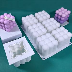 3D Silicone Mould Aromatherapy Gypsum DIY Cake Baking Candle Making Supplies Clay Mold 220618