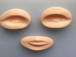 3D Silicone Practice Eyes and Lips Tattoo Head Model Fake Practice Skins for Permanente Makeup Practice8627350