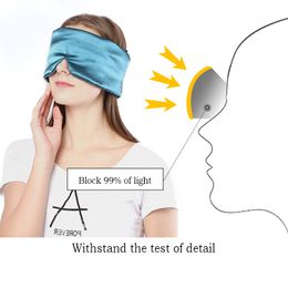 3D Silk Cover Eyeshade Reizen Slaap Oogmasker Verlichten vermoeidheid Slapen Blinddoek Kantoor Slaap Masker EyePatch / Bandage voor Slaap