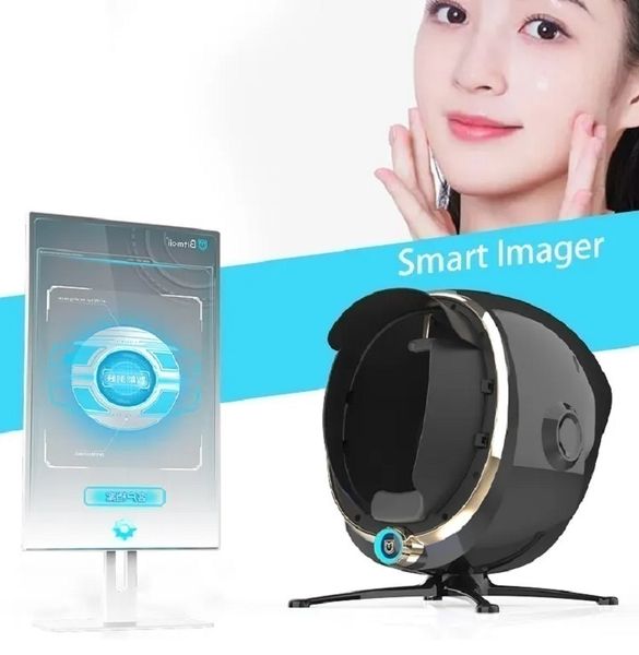 Analizador Facial 3D para el cuidado de la piel, máquina de Monitor, espejo mágico, prueba portátil, Detector en inglés, análisis de prueba de cámara Facial