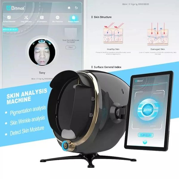 Analyseur Facial 3D pour soins de la peau, Machine de moniteur, miroir magique, détecteur de Test Portable, caméra faciale, analyse de Test