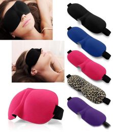 Masque de sommeil 3D Masque naturel Sleeping Eye Mask Couvercle Couverture ombre Patch Bought Roll Travel Eyepatch 13 Colors1113644