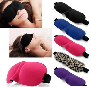 Masque de sommeil 3D masque pour les yeux de sommeil naturel couverture de la visière ombre bandeau pour les yeux bandeau de voyage bandeau pour les yeux 6 couleurs K1237