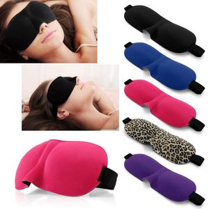 3D-slaapmasker Natuurlijke Slaapoog Masker Eyeshade Cover Shade Oog Patch Blindfold Reizen EyePatch 6 Color KKA1465