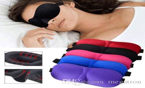 Masque de sommeil 3D Masque naturel Sleeping Eye Mask Cover Shade Eye Patch Femmes Hommes Soft Portable Bounked Roll Travel Eyepatch Tools1665500