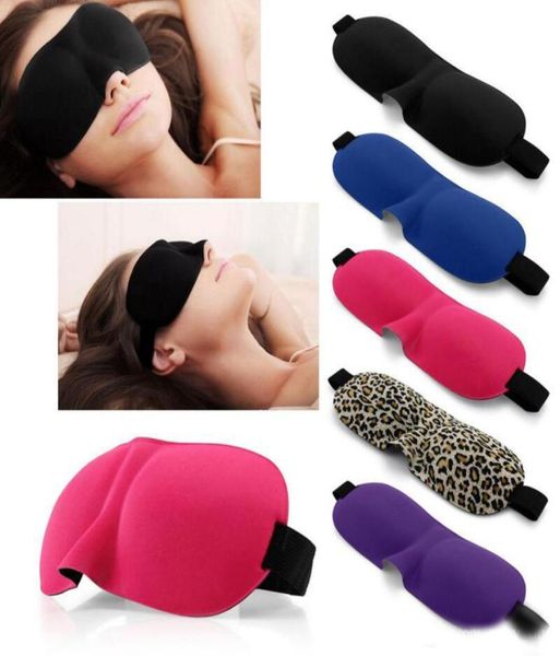Masque de sommeil 3D Masque naturel Sleeping Eye Mask Couvercle Couverture ombre Patch Bought Roll Travel Eyepatch 13 Colors1113644