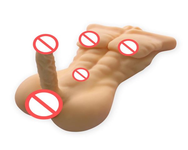 Muñeca de sexo real de silicona sólida 3D para mujeres muñecas de amor masculino realista con gran consolador de consolador anal juguetes sexuales para gay5589299