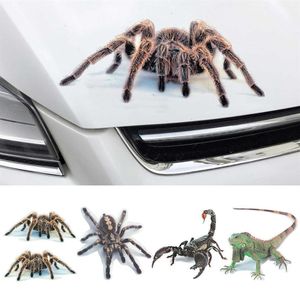 3D Spider Hagedis Schorpioen Auto Sticker dier Voertuig Venster Spiegel Bumper Decal Decor waterbestendig Hoge stickyiness297p