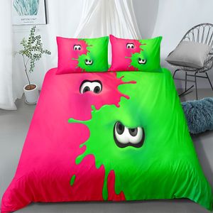 Couverture de couette Splat Game 3D UK Single Double King US Twin Twin Full Queen Size Lit Linen