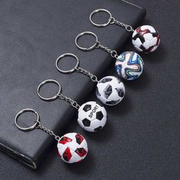 3D Sport voetbal sleutelhangers Souvenirs PU lederen sleutelhanger voor mannen voetbalfans sleutelhanger hanger boyfriend giften G1019