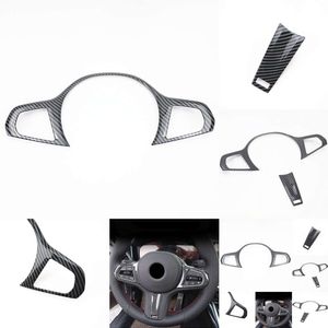 3D -stuurwieldecoratie voor 4 -serie (G22) 2020 2021 M sportsterren ABS ABS Materiaal Koolstofvezelauto -accessoires