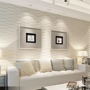 3D Stereo Reliëf Vliesbehang Wandbekleding Moderne Verticale Horizontale Gestreepte Woonkamer Slaapkamer TV Achtergrond Wallpaper322H