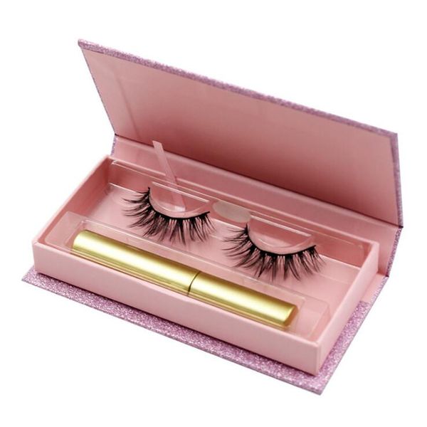 Cils magnétiques stéréo 3D 1 paires 5 faux cils magnétiques ensemble de maquillage eye-liner liquide cils réutilisables aucune colle nécessaire DHL