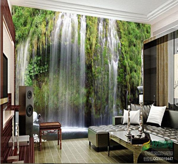 3D Fond d'écran stéréoscopique European Roman Waterfall Landscape TV Back Room 3d Wallpaper7001447