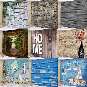 3D-stenen muur opknoping decoratief tapijt 3D schilderij kleed craft achtergrond decor rechthoekige tapijt mat 210609