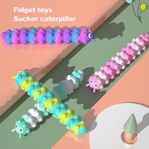 3D SUCKER ZUCHT CUP PARTY TOEYS Reliever Stress grappig speelgoed Caterpillar volwassenen Kinderen Sensorisch speelgoed voor gezinsinteractieve spelletjes