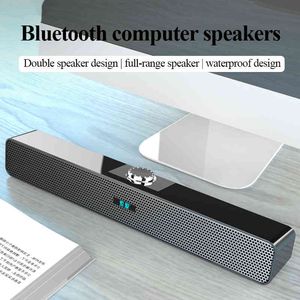 3D Surround Bluetooth 5.0 Barre de son USB Filaire Ordinateur Haut-parleurs Stéréo Subwoofer Barre de son Haut-parleur Ordinateur portable PC Théâtre TV