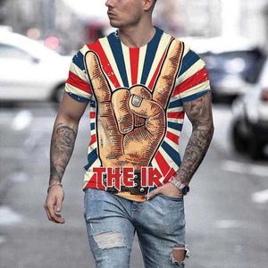 T-shirt manches courtes pour hommes, décontracté, Style de tir de rue, imprimé en 3D, 2023