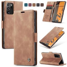 Cases voor Samsung Galaxy S23 S22 S21 Ultra Plus A81 A80 A90 A73 A72 A71 A54 A53 A52 A52 A14 A13 Noot 20 10 Leer Simple Silky Feel Duurzachte Cover