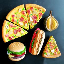 3d 3d tridimensionnel durian fruit pizza hamburger pour chiens aliments pour le réfrigérateur décoration 240429