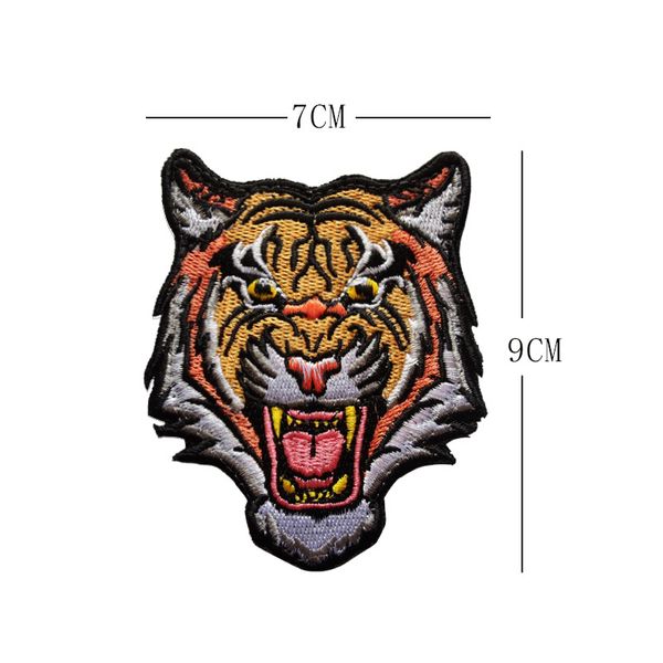 3D Tiger Wolf Bear Tissu Hookloop Stickers Ferocious Beast Animal Badge broderie Magic Patches Sac Sac à dos Accessoires