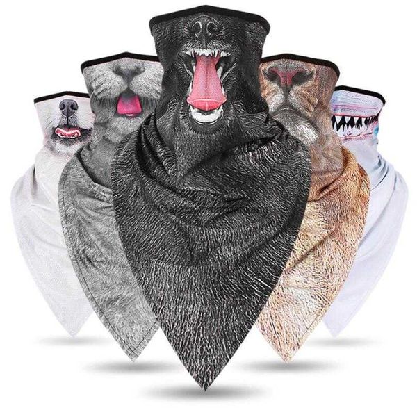 3D Triangle Foulards magiques Chasse Bandanas Moto Cyclisme Été Refroidissement Masque Pêche Cache-Cou Tête Visage Bouclier Bandeau Hommes Vélo Extérieur Sports Turban