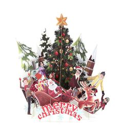 3D UP Cards Merry Christmas Origami Paper Laser Cut Postcards Cadeau wenskaarten Handgemaakte blanco kleurrijke kerstboom8458707