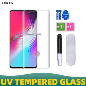 3D UV vloeistof Volledig lijm gehard glas voor LG V30 V40 V50 G7 G8 G9 schermbescherming