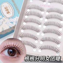 3D V-vormige Valse Wimpers Koreaanse Natuurlijke Transparante Stem Wimpers Fairy Enten Wimper Handgemaakte Zachte Makeup Tools 240305