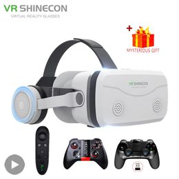 3D Viar Telefoon Virtual Reality VR Bluetooth -bril Helm headset Smart Devices Lenzen Goggles voor smartphones Cell Controllers 240506
