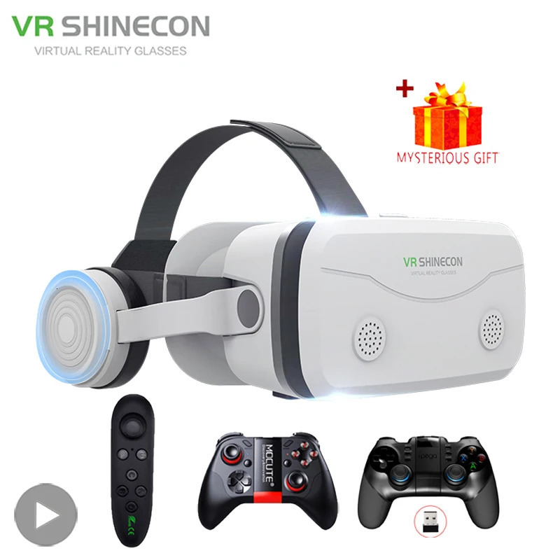 3D VIAR電話仮想現実VR Bluetooth Glassesヘルメットヘッドセットスマートデバイスレンズスマートフォンセルコントローラー用ゴーグル240124