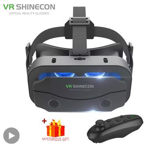 3D Viar Telefoon Virtual Reality VR -glazen Hoofdset helmapparaten Smart Lenes Goggles voor smartphonescel met controller HEDSET 240424