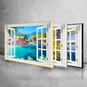 3D Visual Effet Window View Paysage Affiches Primés pour le salon DÉCOR HOME HOME FAKE FINANCE TOLEVAS PEINTURE MUR