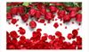 peintures murales 3d papier peint rose rouge bel amour romantique pétale de fleur mur de fond TV Fonds d'écran nature 3D