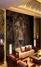 3d peint mural Promotion HD Mighty Wild Animal Lion Living Room Bedroom Bandrow Mur Mur Mural Wallpaper 4103982