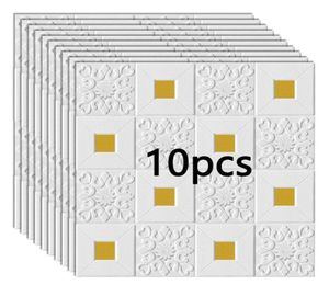 Autocollants muraux 3D Toit Selfadhesive Plafond papier peint panneaux décoratifs mousse décoration intérieure du bureau