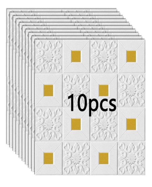 Autocollants muraux 3D Toit Selfadhesive Plafond papier peint panneaux décoratifs mousse décor de maison bureau