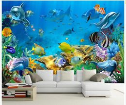 Fond d'écran 3D Photo personnalisée Murale non tissée The Undersea World Fish Room Painting Picture 3D Wall Room Murales Paper 5300867