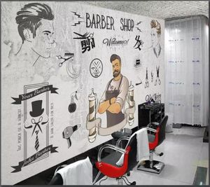 Papel de pantalla 3D personalizado PO Europa y American Barber Shop Beauty Shop Belleza Decoración de la sala de estar para la sala de estar para Wall3151091